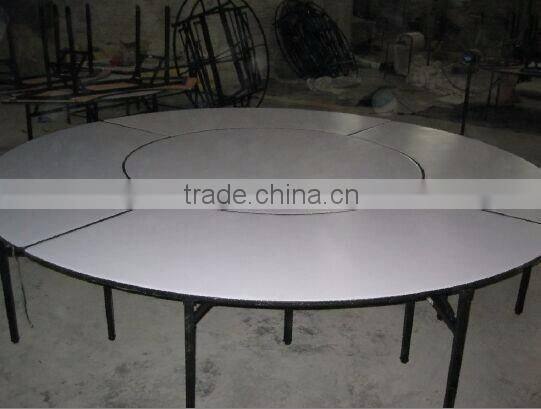 Hot Sale Hotel Folding Round Wooden Banquet Table