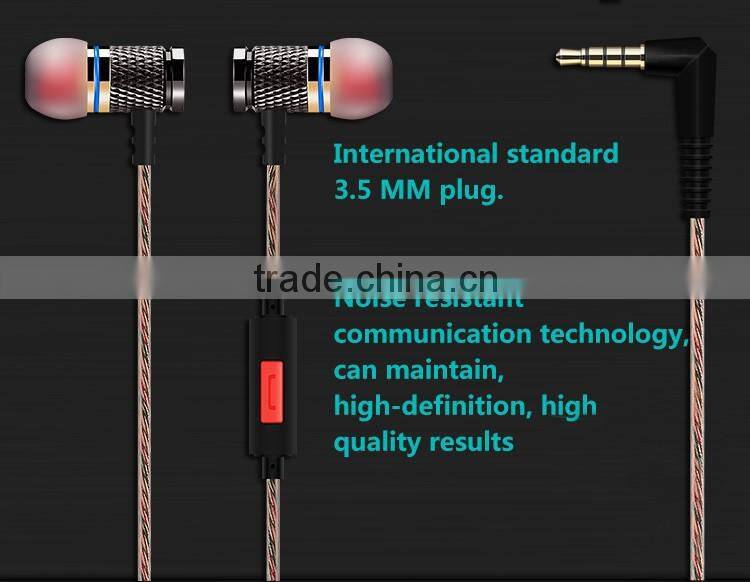New KZ-ED2 Professional In-Ear Earphone 7MM Anti-noise Microphone Metal Heavy Enthusiast Bass Sound Music Headset