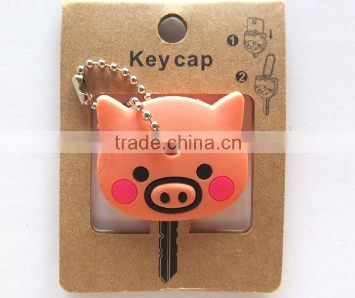 Cartoon key cap plastic key cover customized soft key holder