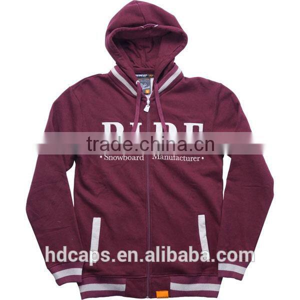 Custom fashion two color hoodies/custom made hoodies