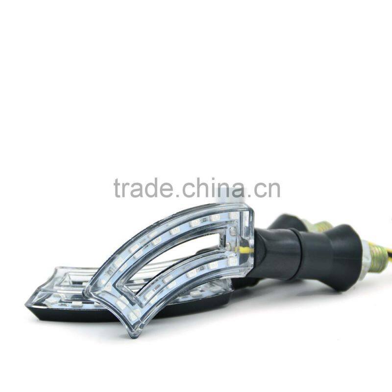 Easy install 2W 12V LED Yellow Waterproof Motorcycle Turn Signal