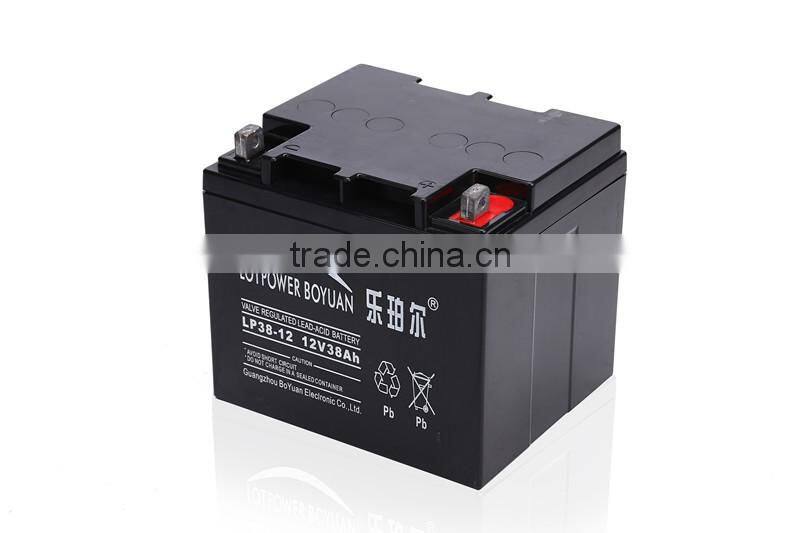 Nominal Voltage 12v 38ah Valve Regulated Lead Acid Battery