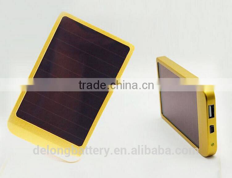 2015 NEW solar automatic mobile charger portable solar power bank solar charger for mobile