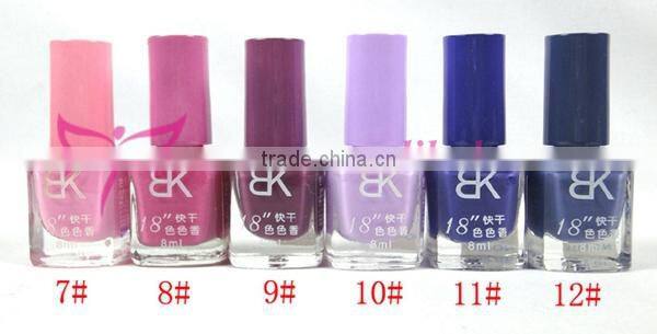 2015 new colors bk fast dry nail lacquer with 42 colors