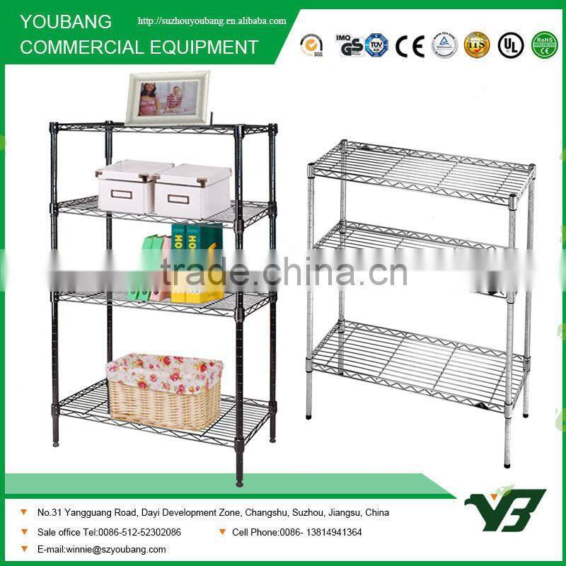 Multi-purpose Chrome Steel Shelf , Adjustable Wire Shelf Rack