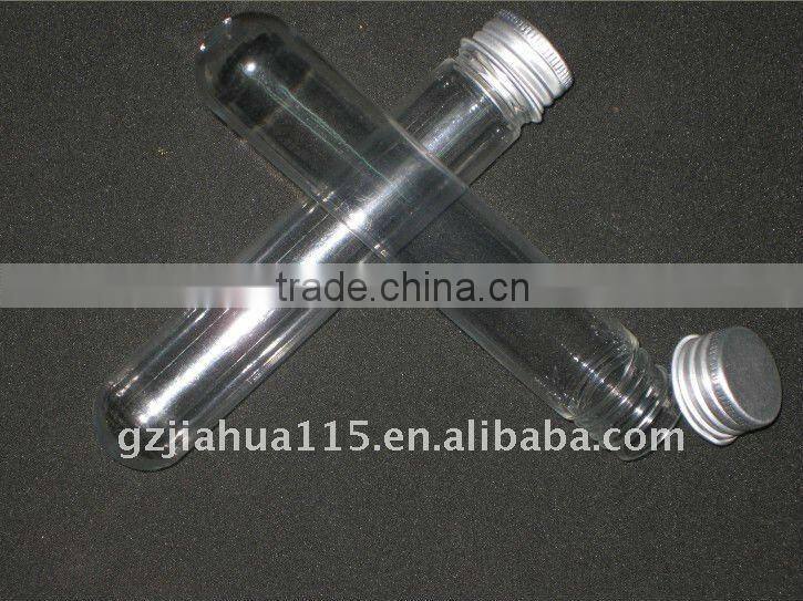 Test tube with aluminium screw caps