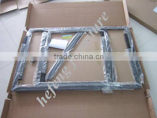 2015 hot sale tempered glass black leg coffee table