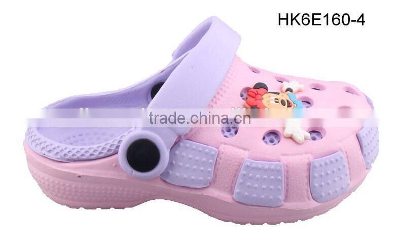 2016 Double layer colorful printing upper Kids clogs, Anti Skiding Dots clogs