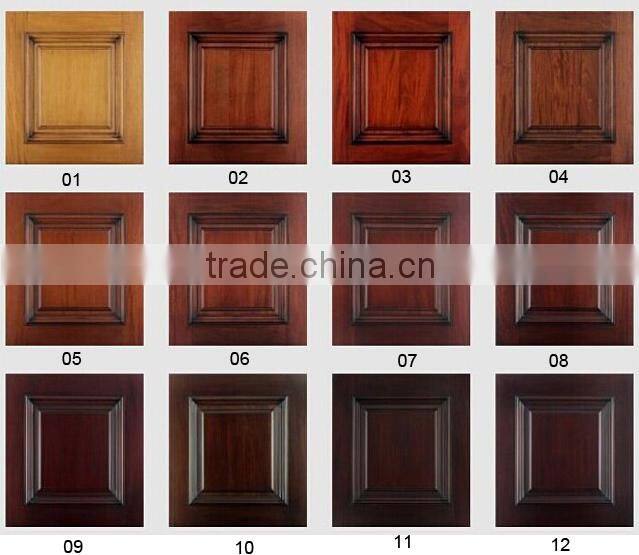 Exterior Solid Wood with Double Pane Tempered Glass Entrance Door Type French Door