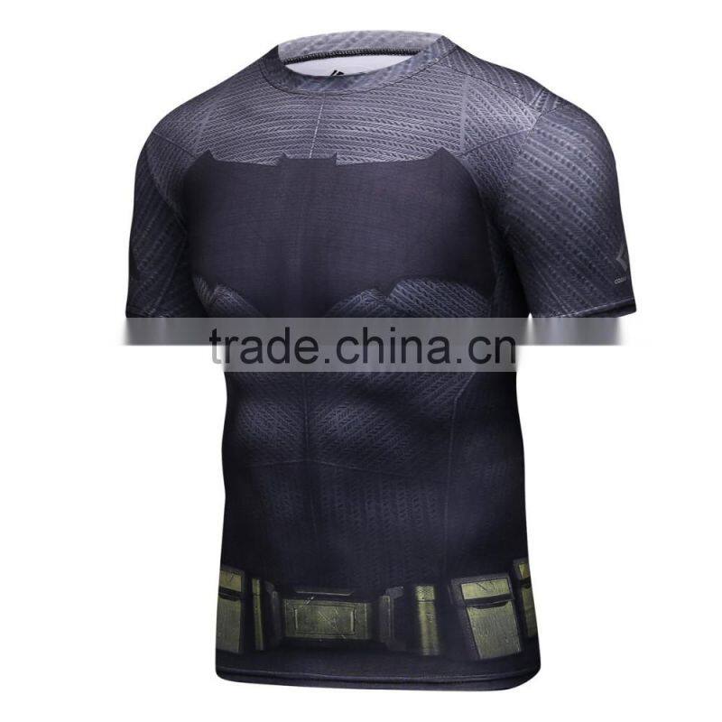 Men Superhero Superman Bat-man Distressed Shield T Shirt Iconic Superman Steel T Shirt