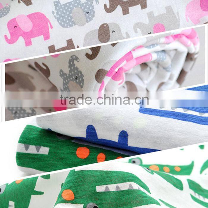 Printed Customized cotton jersey panels print fabric