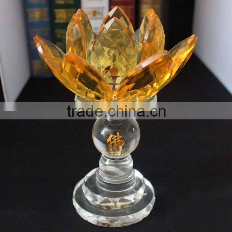 India specialized in glass candlebra for biddhism