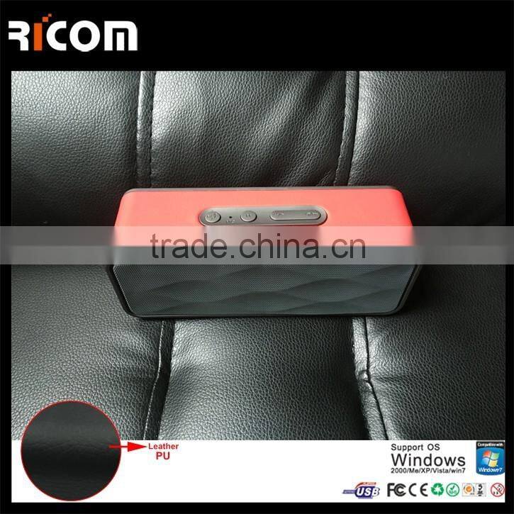 High Quality Leather waterproof wireless bluetooth speaker box-BSP-230--Shenzhen Ricom