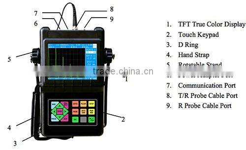 DTEC DUT-1800 Portable Digital Ultrasonic Flaw Detector NDT Testing, Ultrasound,Weld inspection, A scan,CE ISO Certificate