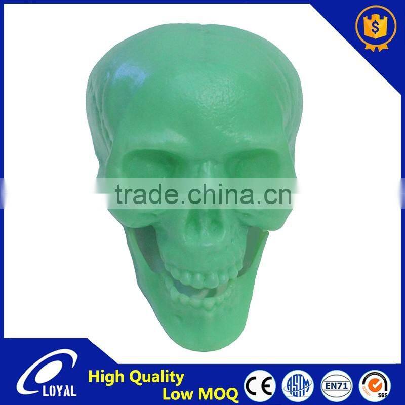 Wholesale Life Size Halloween Human Green Luminous Skull