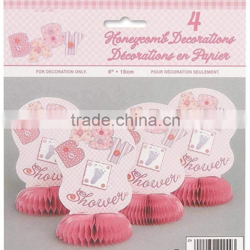 NEW Pacifier Nipple Tissue paper HoneyComb Hanging decoration for Baby shower party
