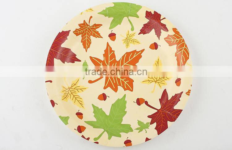 Disposable 7" Custom Printed Partyware Round Paper Plate