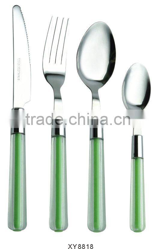 24PCS Cultery Set Plastic Handle