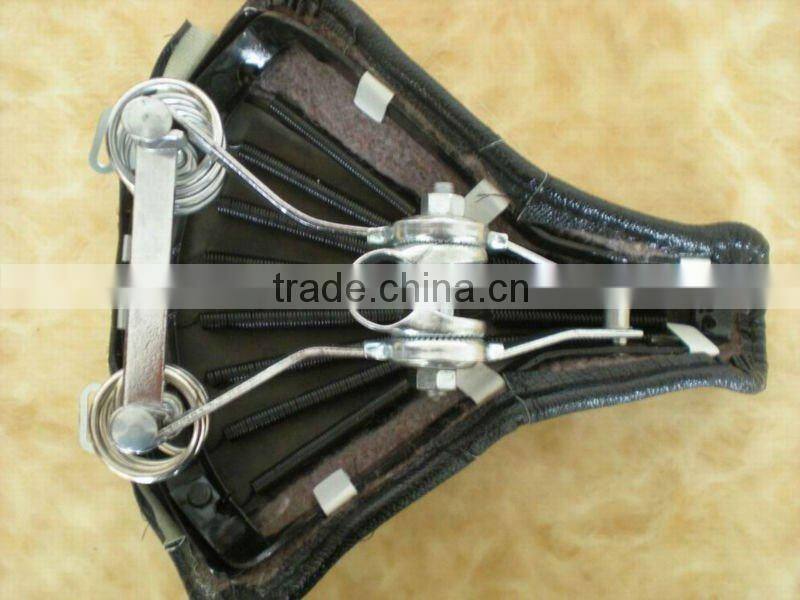 Leather 28" brown classic spring bike saddle