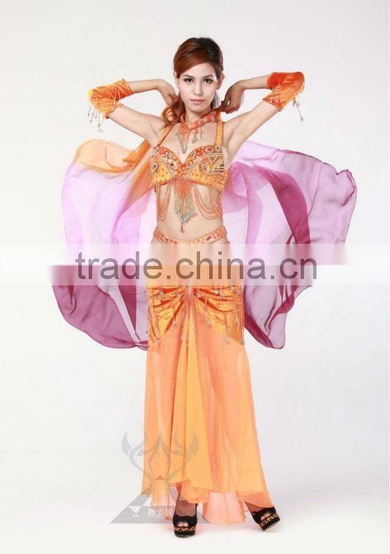 New Tribal Sexy India Belly Dance Fan Veil,Belly Dance Costumes Scarf, Performance Veil (SJ003-1)