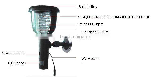 solar wall ight solar led garden light with hidden camera