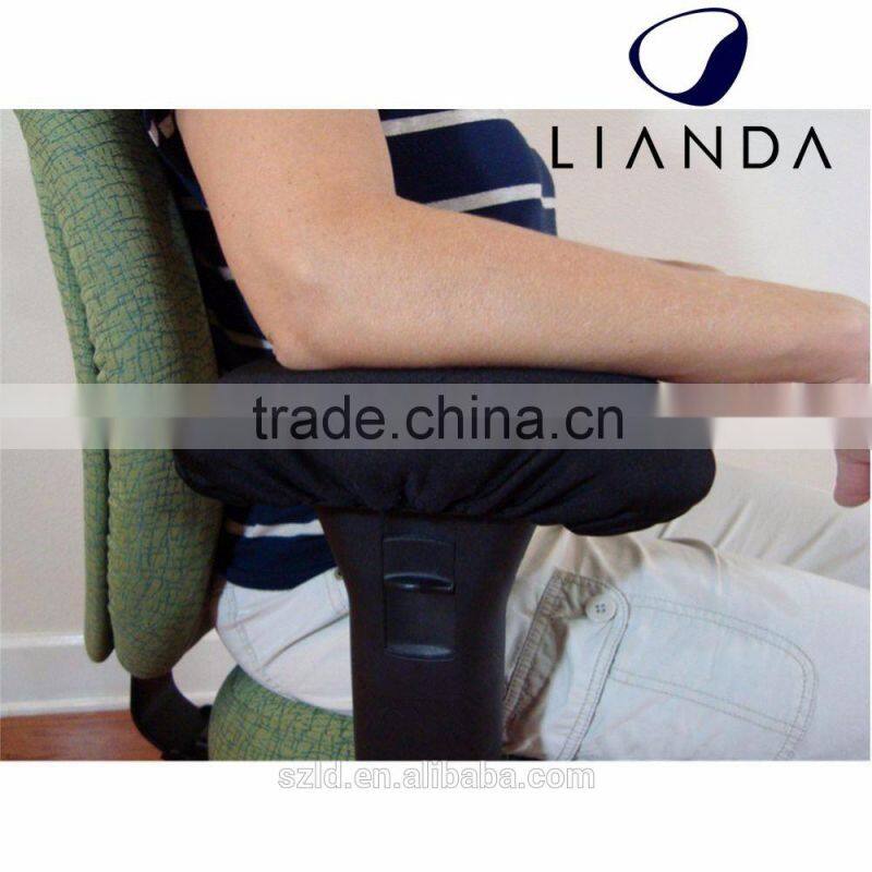 Office Chair Arm Cover Memory Foam & Quality Fabric Removable Cover, Universal Velcro Strap, Comfortable Elbow Support For Chair