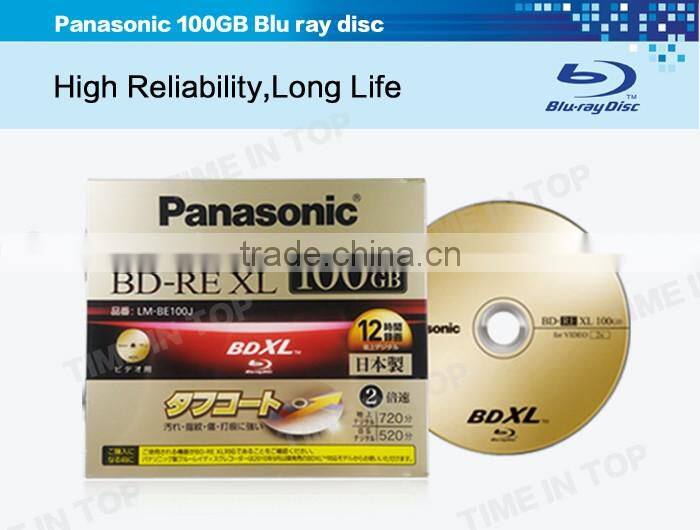 Panasonic 100GB Blu ray Double Layer Recordable Disc BD-RE XL Disc, Model:LM-BE100J