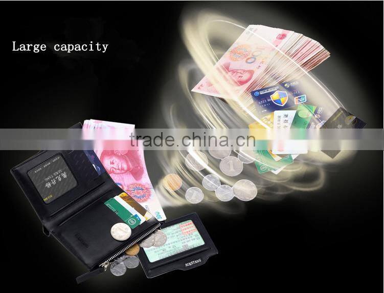 Leather manufacture product men business wallet China