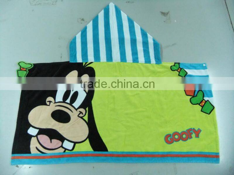 Mickey 100% cotton printed beach towel ,Baby hooded towel
