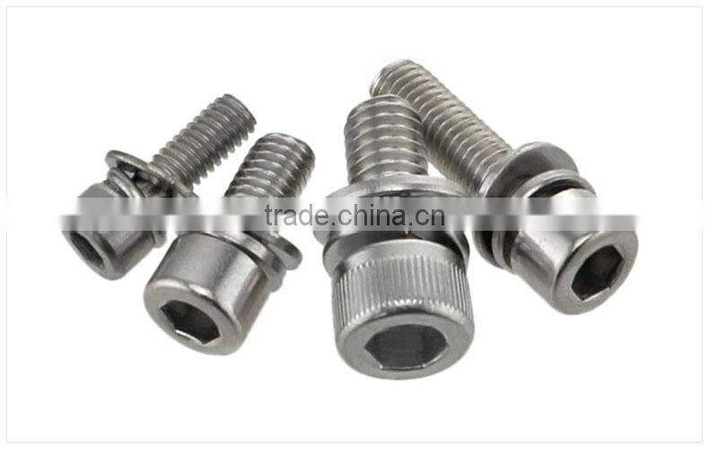 Supplier from China Circular Cushion Three Combination Hex Bolt With Washer