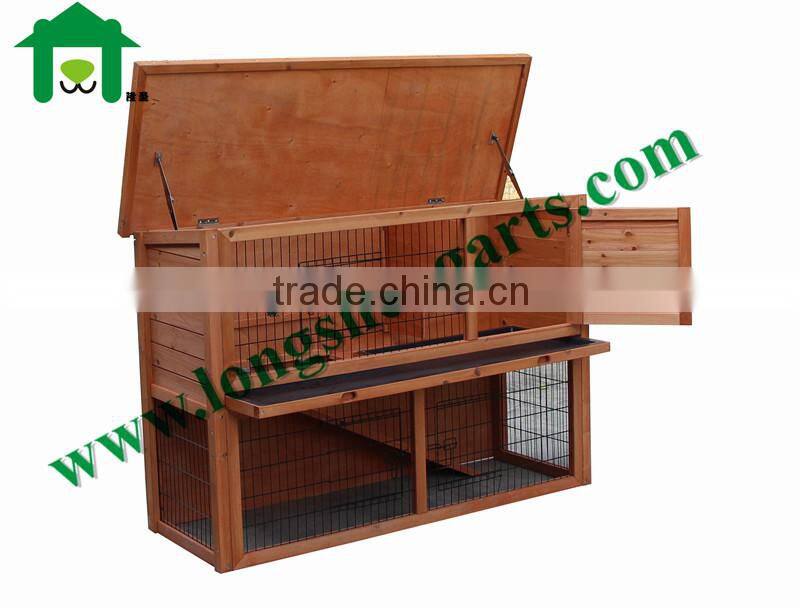 Double-deck Wooden Rabbit Cage