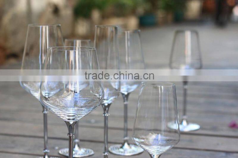 Custom Wine Glass Glitter Gold Vodka Glasses Drinking Spirit Glass Crystal Juice Glassware