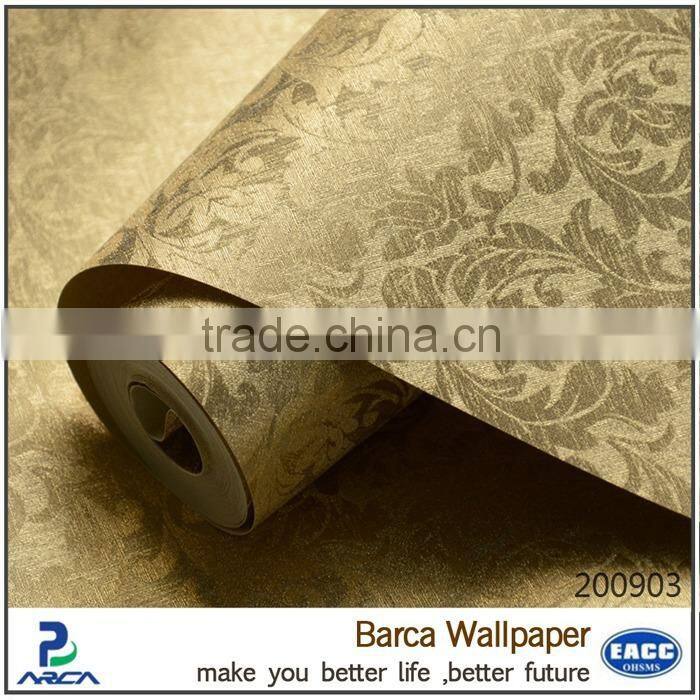 2016 newest vision gold foil /metallic wallpaper