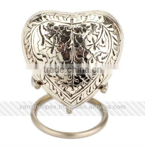 Paw Print Bronze 3" Brass Heart Urn