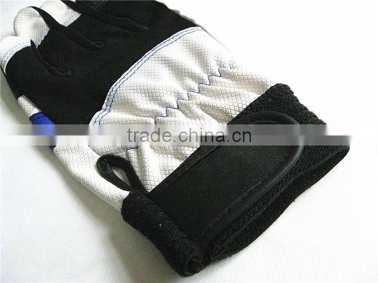 2015 Newest Hot Sale 7w Fashion Safety Work PU Magic Stretch Gloves