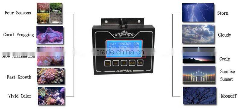 48''-60'' Fixture Aquarium LED Light Fresh Saltwater Marine LED Aquarium Light Programmable Fish Tank Light LED, Thunder