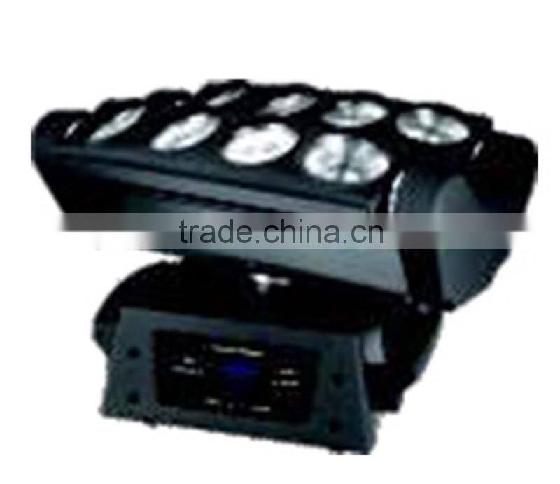 LED Spider Moving Head Light, Source: 9*10-Watt RGBW LEDs