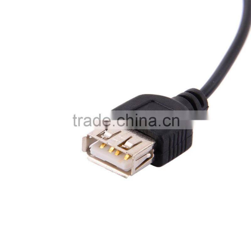3.5mm Male AUX Audio Plug Jack to USB 2.0 Female Converter Cable Cord Car MP3 Audio Cable Line