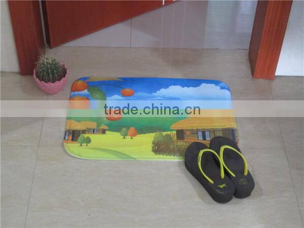 Anti-slip 100% nylon water absorption cheap printed stone door mat