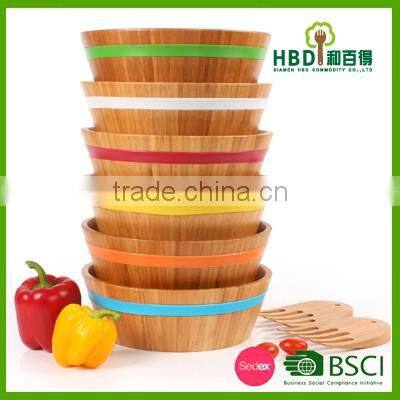 High quality bamboo bowl,bamboo salad bowl with server