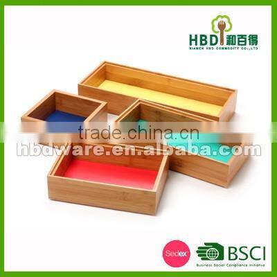 Set top box set, 4 pcs bamboo box set