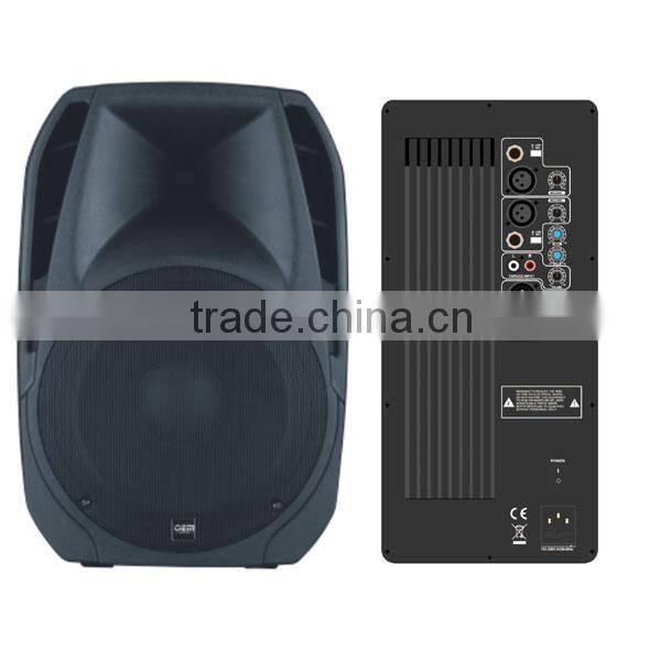 plastic 15" Active speaker box with wheels and bluetooth