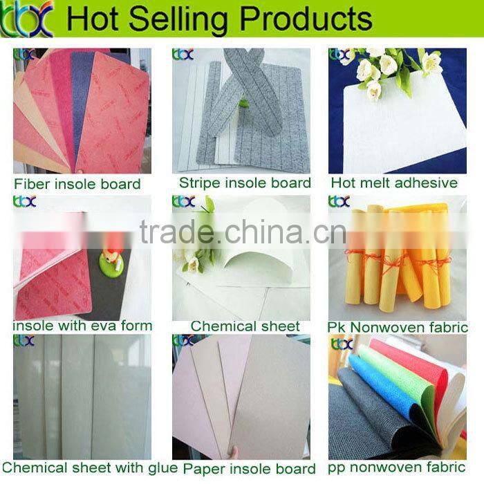 shoe accessories 2015 fiber insole board laminated with EVA foam used as shoe insole