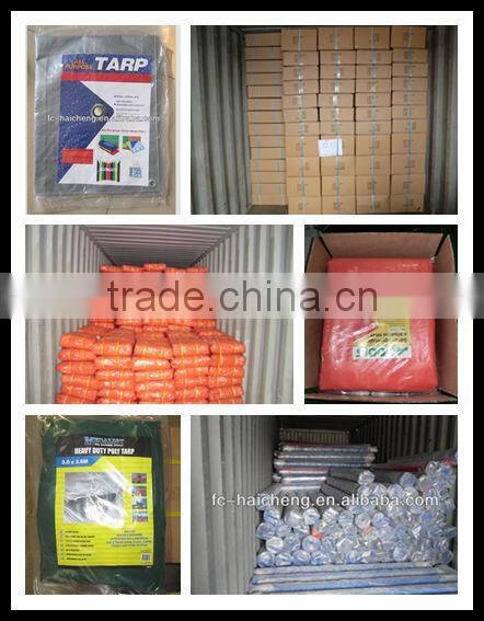 Blue and white striped HDPE tarpaulin plastic cover sheet lona