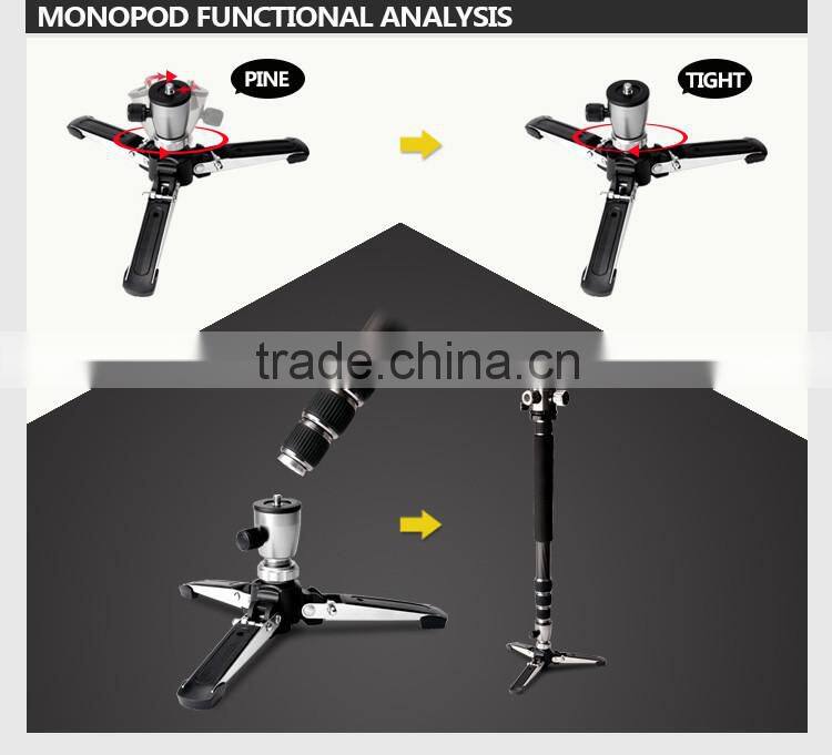 New updated HPUSN professional photography carbon fiber video tripod with travel 8cm steel nails buy 1 get 3