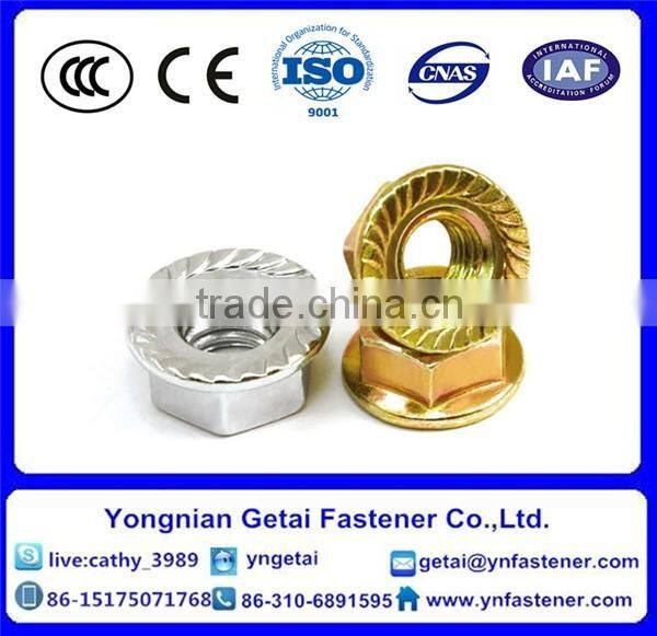 M5-M20 Zinc Plated hex head flange nut High Quality