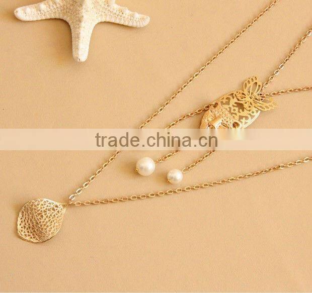 MYLOVE gold pearl sweaterchain fahion coat chain MLSC-19