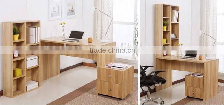 2016 hot sale design wooden computer table with shelf chenh-0121