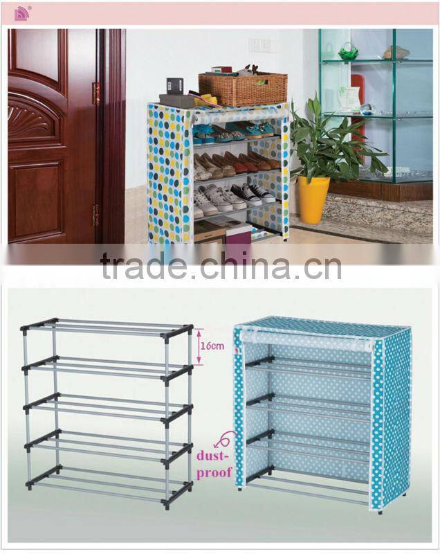 2014China Manufacture Covered Plastic Shoe Rack