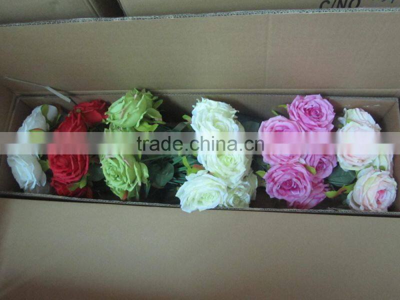 wedding silk flower bunch 8 roses